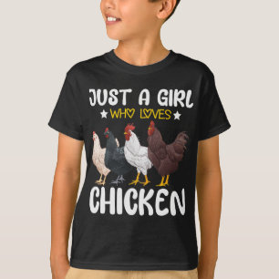 Just A Girl Who Loves Chickens Farm Lover Cute Chi T-Shirt