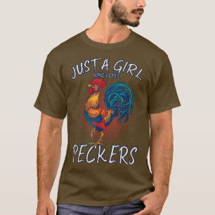Just a Girl Who Loves Chickens Goats Farmer Girls T-Shirt