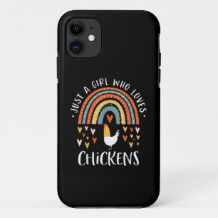 Just A Girl Who Loves Chickens Rainbow Gifts Poult iPhone 11 Case