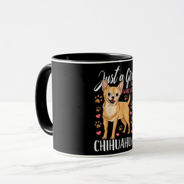 Just A Girl Who Loves Chihuahuas Gift  Mug (Front Left)