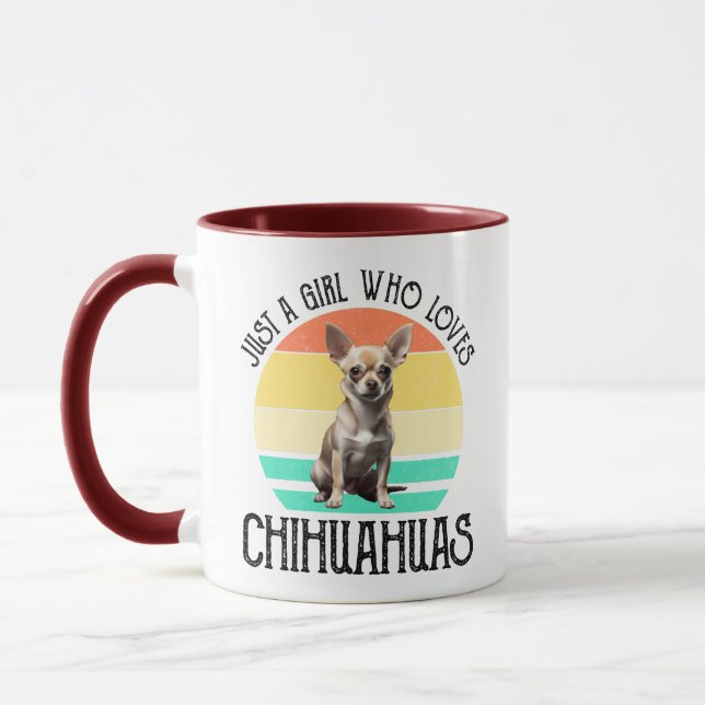 Just A Girl Who Loves Chihuahuas Mug (Left)