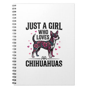 Just A Girl Who Loves Chihuahuas Vintage Dog Desig Notebook