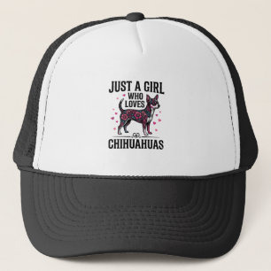 Just A Girl Who Loves Chihuahuas Vintage Dog Desig Trucker Hat