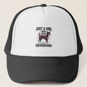 Just A Girl Who Loves Chihuahuas Vintage Dog Desig Trucker Hat