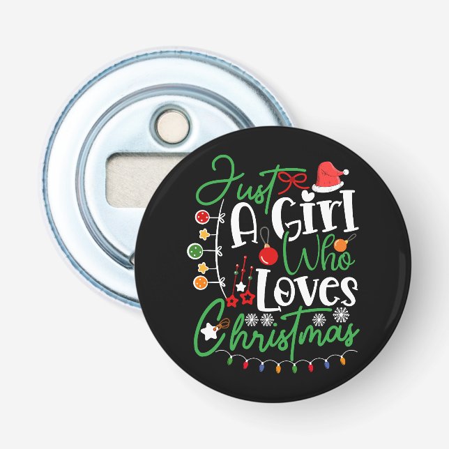Just A Girl Who Loves Christmas-64714 Bottle Opener (Front)