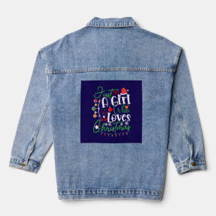 Just A Girl Who Loves Christmas-64714 Denim Jacket