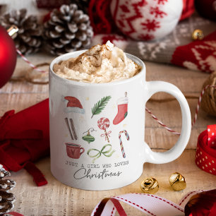 Just A Girl Who Loves Christmas Coffee Mug