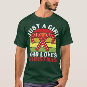 Just a Girl Who Loves Christmas Cookies Candy Jesu T-Shirt