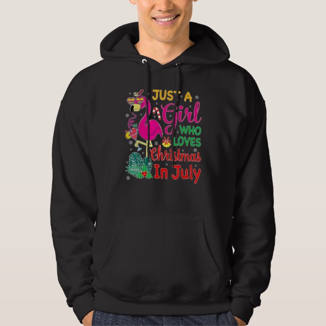Just A Girl Who Loves Christmas In July and Summer Hoodie (Front)