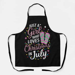 Just A Girl Who Loves Christmas in July Summer Apron