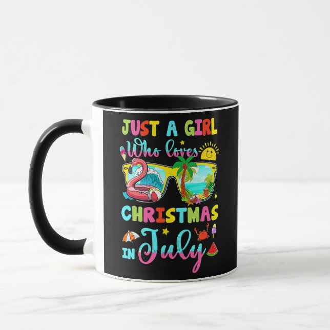 Just A Girl Who Loves Christmas In July Summer Mug (Left)