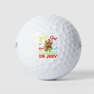 Just A Girl Who Loves Christmas In July Watermelon Golf Balls