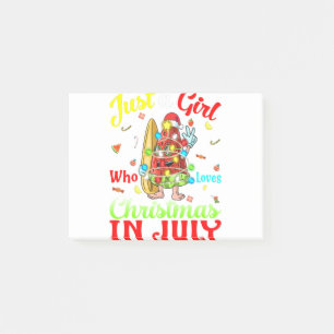 Just A Girl Who Loves Christmas In July Watermelon Post-it Notes