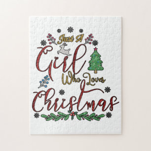 Just A Girl Who Loves Christmas Jigsaw Puzzle