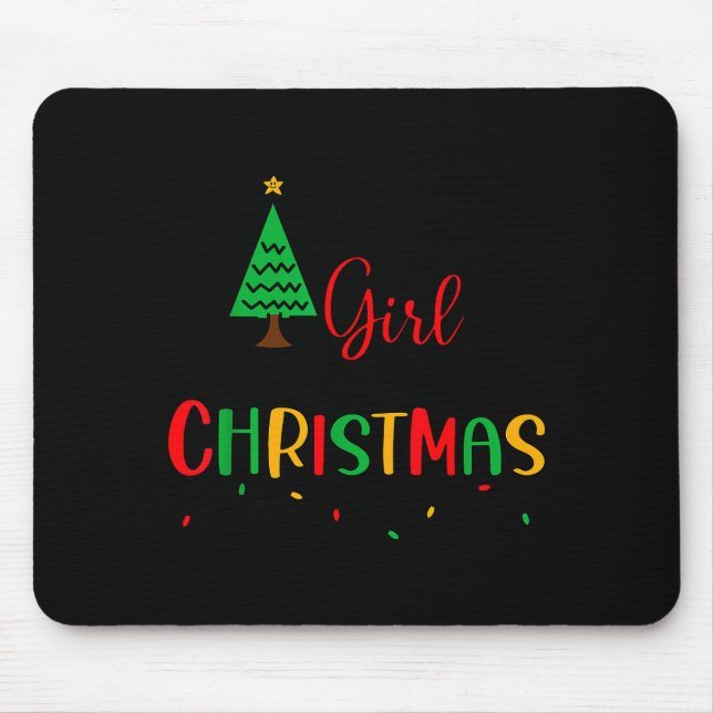 Just A Girl Who Loves Christmas, Women, Girls, Kid Mouse Mat (Front)