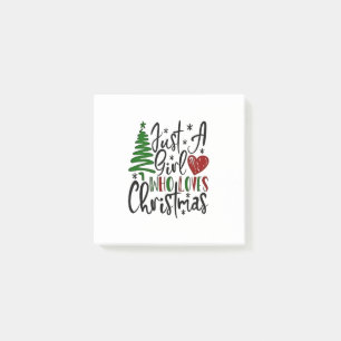 Just a Girl Who Loves Christmas Xmas Lovers Post-it Notes