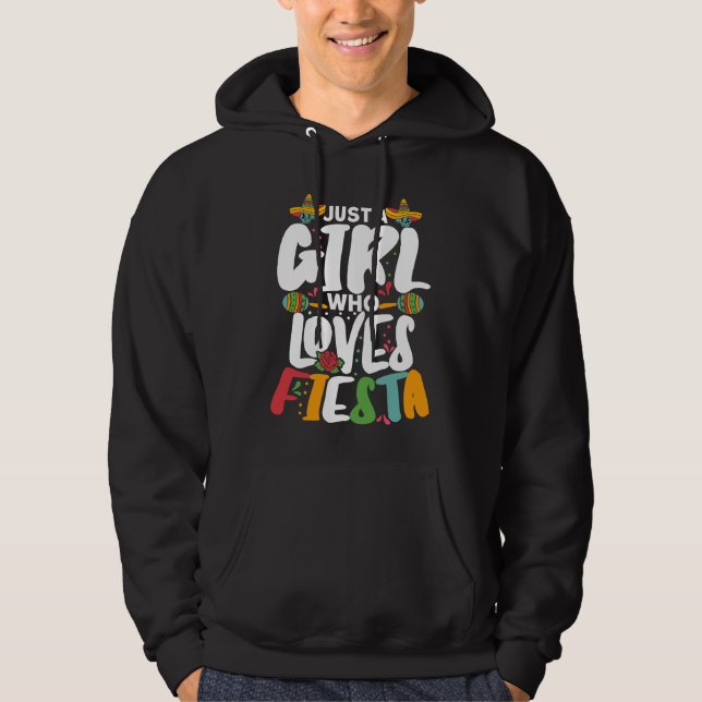 Just A Girl Who Loves Cinco De Mayo  Mexican Cinco Hoodie (Front)