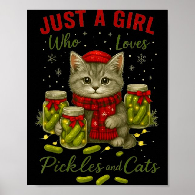 Just A Girl Who Loves Ckles And Cats Christmas  Poster (Front)
