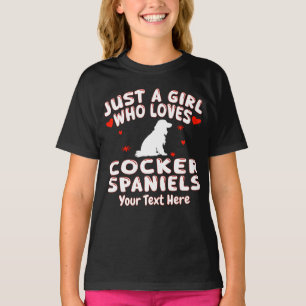 Just A Girl Who Loves Cocker Spaniels Personalised T-Shirt