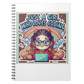 Just A Girl Who Loves Coding Geek Coding Women Notebook