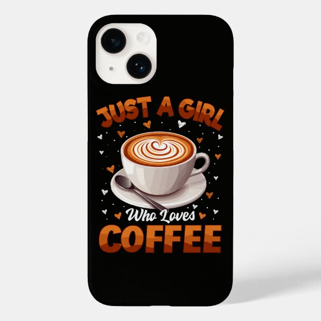 Just A Girl Who Loves Coffee Case-Mate iPhone Case (Back)