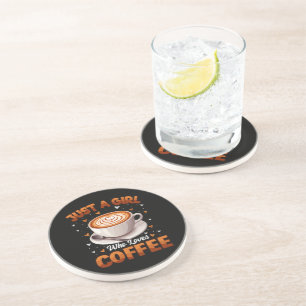 Just A Girl Who Loves Coffee Coaster