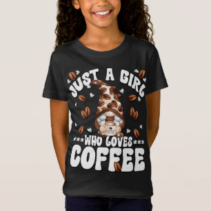 Just A Girl Who Loves Coffee Gnome T-Shirt