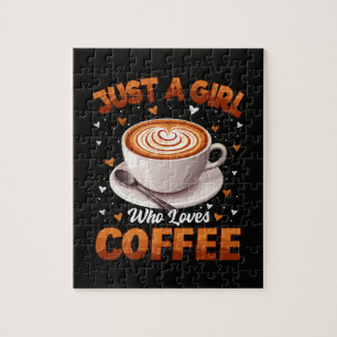 Just A Girl Who Loves Coffee Jigsaw Puzzle