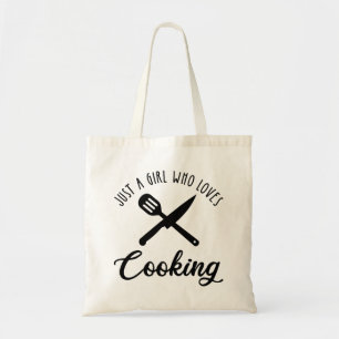 Just A Girl Who Loves Cooking Tote Bag