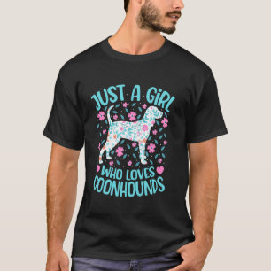 Just A Girl Who Loves Coonhounds Floral Women Girl T-Shirt