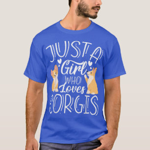 Just A Girl Who Loves Corgi Cute Dog Lover Adoptio T-Shirt