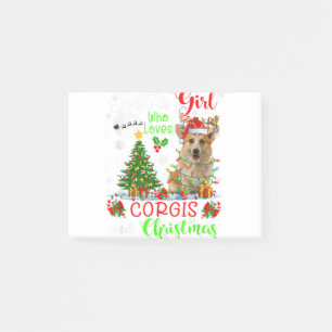 Just A Girl Who Loves Corgis And Christmas Santa R Post-it Notes