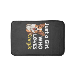 Just a Girl Who Loves Corgis Bath Mat