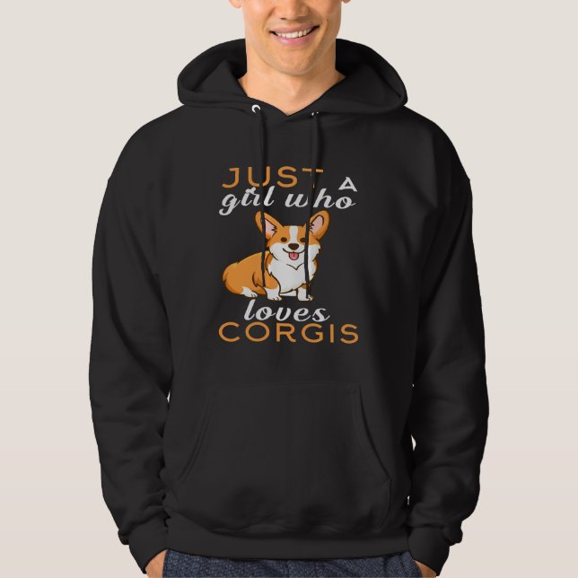 Just A Girl Who Loves Corgis  Essential Hoodie (Front)