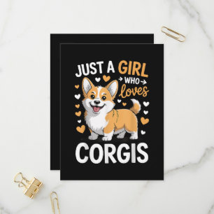 Just A Girl Who Loves Corgis Invitation Postcard