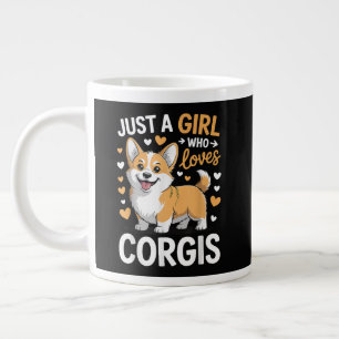 Just A Girl Who Loves Corgis Large Coffee Mug
