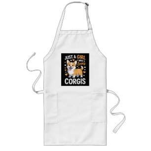 Just A Girl Who Loves Corgis Long Apron