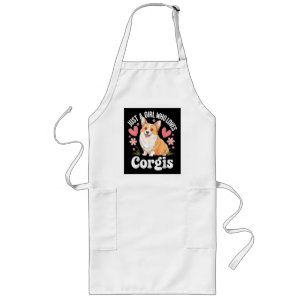 Just a girl who loves Corgis Long Apron