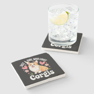 Just a girl who loves Corgis Stone Coaster
