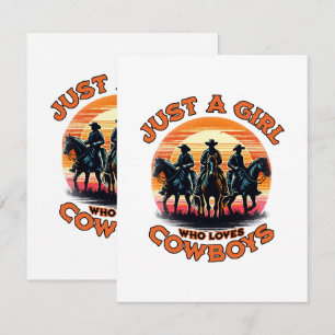 Just a girl who loves cowboys enclosure card