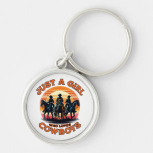Just a girl who loves cowboys key ring