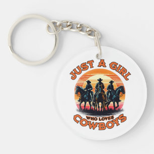 Just a girl who loves cowboys key ring