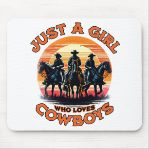 Just a girl who loves cowboys mouse mat