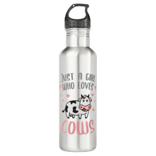 Just a girl who loves cows 710 ml water bottle
