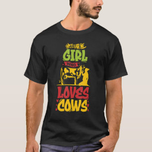 Just A Girl Who Loves Cows Animal For Women 3 T-Shirt