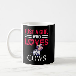 Just A Girl Who Loves Cows Cute Strawberry Cow Cow Coffee Mug