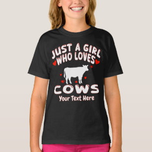 Just A Girl Who Loves Cows Personalised T-Shirt