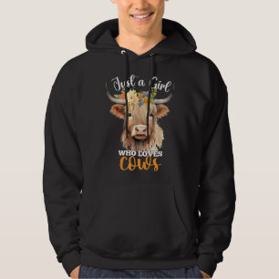 Just a Girl Who Loves Cows Scottish Highland Cow G Hoodie