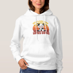 Just A Girl Who Loves Cows Sweet Cow Sunset Hoodie