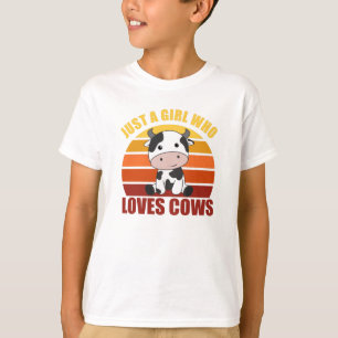 Just A Girl Who Loves Cows Sweet Cow Sunset T-Shirt